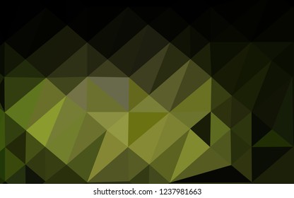 Dark Green vector shining triangular template. Colorful illustration in Origami style with gradient.  Textured pattern for background.