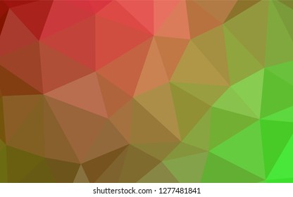 Dark Green vector shining triangular backdrop. Creative illustration in halftone style with triangles. A completely new design for your leaflet.