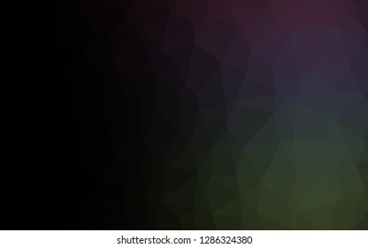 Dark Green vector shining triangular background. Modern geometrical abstract illustration with gradient. Brand new design for your business.