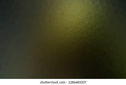 Dark Green vector shining triangular background. Creative illustration in halftone style with gradient. Triangular pattern for your business design.