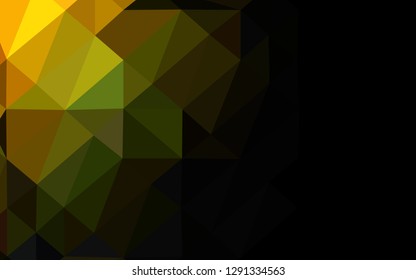 Dark Green vector shining triangular pattern. Geometric illustration in Origami style with gradient. Completely new design for your business.