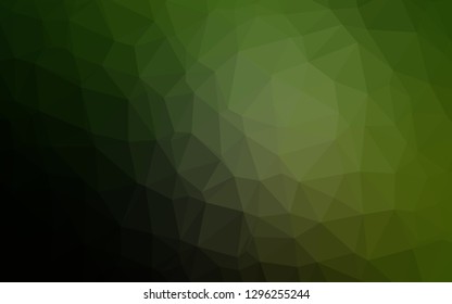 Dark Green vector shining triangular template. A sample with polygonal shapes. Completely new design for your business.