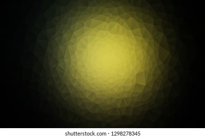 Dark Green vector shining triangular background. Creative illustration in halftone style with gradient. New texture for your design.