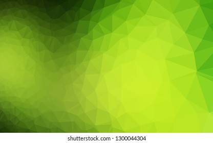 Dark Green vector shining triangular template. Colorful illustration in Origami style with gradient.  Completely new template for your business design.