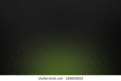 Dark Green vector shining triangular template. Colorful illustration in abstract style with gradient. Polygonal design for your web site.