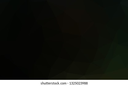 Dark Green vector shining triangular pattern. Brand new colorful illustration in with gradient. Completely new template for your business design.
