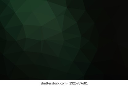 Dark Green vector shining triangular pattern. Glitter abstract illustration with an elegant design. Elegant pattern for a brand book.