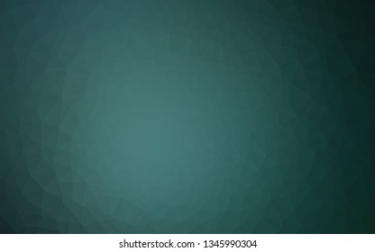 Dark Green vector shining triangular template. A vague abstract illustration with gradient. Elegant pattern for a brand book.