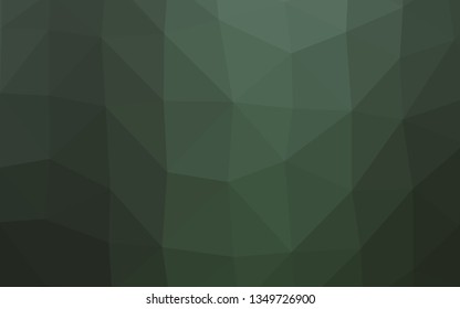 Dark Green vector shining triangular background. Colorful illustration in abstract style with gradient. Brand new design for your business.