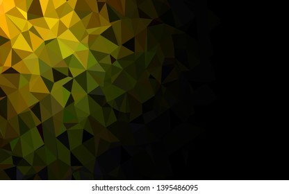 Dark Green vector shining triangular template. A vague abstract illustration with gradient. Completely new template for your business design.
