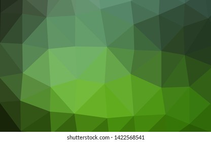 Dark Green vector shining triangular template. Modern geometrical abstract illustration with gradient. Completely new template for your business design.