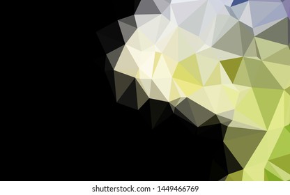 Dark Green vector shining triangular template. A sample with polygonal shapes. Elegant pattern for a brand book.