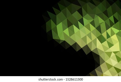 Dark Green vector shining triangular background. Shining colored illustration in a Brand new style. Brand new style for your business design.