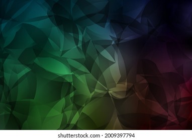 Dark Green vector shining triangular background. Modern abstract illustration with triangles. Brand new design for your business.