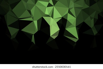 Dark Green vector shining triangular template. Shining colored illustration in a Brand new style. Template for your brand book.