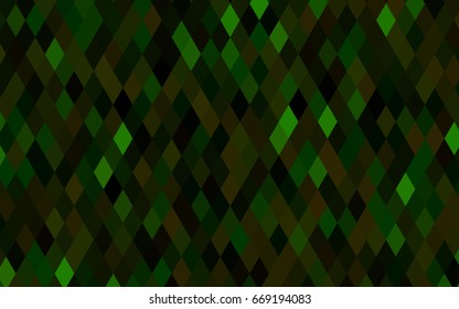 Dark Green vector shining triangular pattern. Creative illustration in halftone style with gradient. The textured pattern can be used for background.