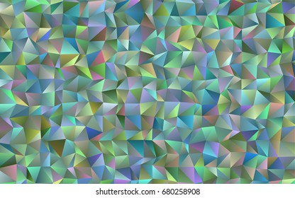 Dark Green vector shining triangular background. Creative geometric illustration in Origami style with gradient. A completely new design for your business.