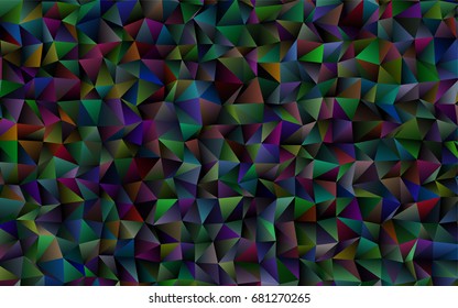 Dark Green vector shining triangular pattern. Brand-new colored illustration in blurry style with gradient. Brand-new style for your business design.