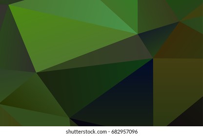 Dark Green vector shining triangular template. A completely new color illustration in a vague style. The textured pattern can be used for background.