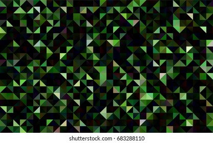 Dark Green vector shining triangular template. A completely new color illustration in a vague style. The best triangular design for your business.