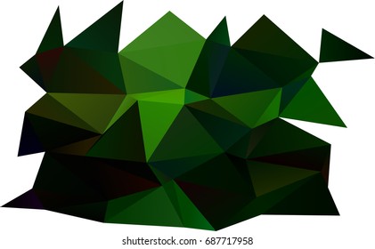 Dark Green vector shining triangular background. Colorful abstract illustration with gradient. The completely new template can be used for your brand book.