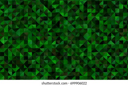 Dark Green vector shining triangular template. A sample with polygonal shapes. Triangular pattern for your business design.