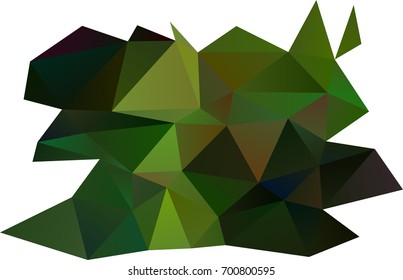 Dark Green vector shining triangular template. Creative illustration in halftone style with gradient. Brand-new style for your business design.