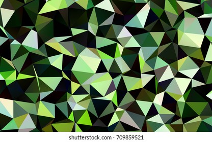 Dark Green vector shining triangular template. Geometric illustration in Origami style with gradient.  A new texture for your design.