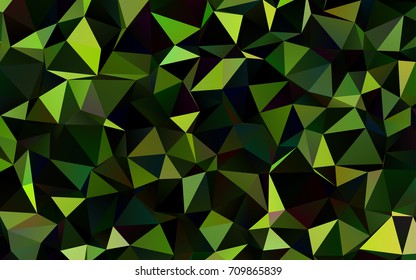 Dark Green vector shining triangular template. A sample with polygonal shapes. A completely new design for your business.
