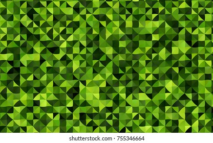 Dark Green vector shining triangular pattern. A completely new color illustration in a vague style. A completely new design for your business.