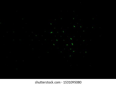 Dark Green vector sketch pattern. Sketchy doodles with colorful gradient leaves. Hand painted design for web, leaflet, textile.