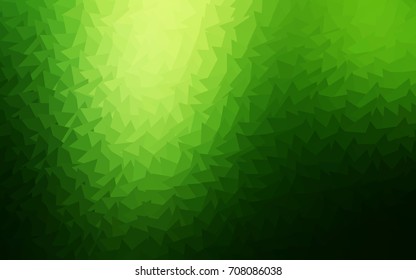 Dark Green vector of small triangles on white background. Illustration of abstract texture of triangles. Pattern design for banner, poster, cover.