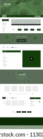 Dark Green vector style guide with bent lines. Creative illustration in halftone marble style with gradient. This template you can use for websites.