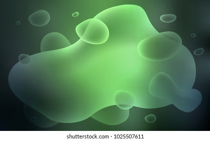 Dark Green vector template with abstract circles. A completely new color illustration in memphis style. A completely new memphis design for your business.