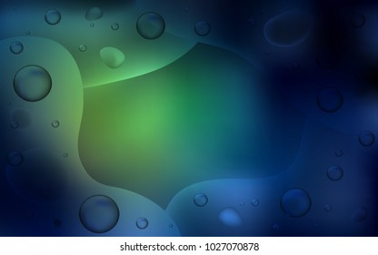 Dark Green vector template with abstract circles. Blurred geometric sample with gradient bubbles.  A completely new template for your business design.