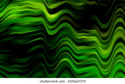 Dark Green vector template with abstract lines. Brand-new colored illustration in marble style with gradient. Textured wave pattern for backgrounds.