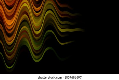 Dark Green vector template with abstract lines. A vague circumflex abstract illustration with gradient. A new texture for your  ad, booklets, leaflets.