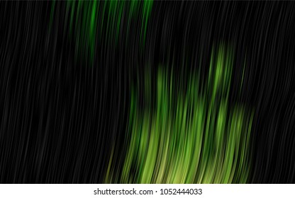 Dark Green vector template with abstract lines. Glitter abstract illustration with wry lines. A completely new template for your business design.