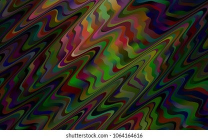 Dark Green vector template with abstract lines. Creative geometric illustration in marble style with gradient. The template for cell phone backgrounds.