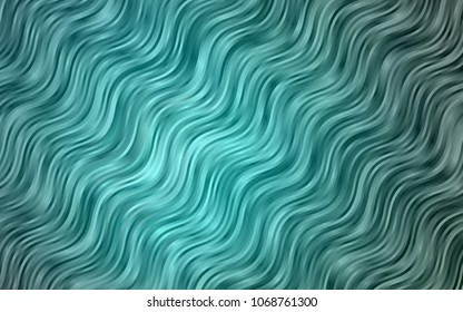 Dark Green vector template with abstract lines. Shining crooked illustration in marble style. Pattern for your business design.