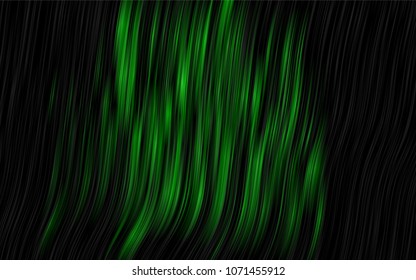 Dark Green vector template with abstract lines. Glitter abstract illustration with wry lines. A new texture for your  ad, booklets, leaflets.