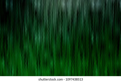 Dark Green vector template with abstract circles. Modern gradient abstract illustration with bandy lines. The best blurred design for your business.