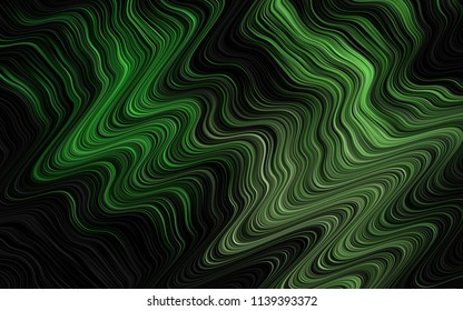 Dark Green vector template with abstract lines. Creative geometric illustration in marble style with gradient. Marble style for your business design.