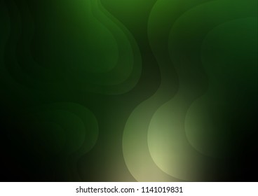 Dark Green vector template with abstract lines. Colorful illustration in abstract marble style with gradient. A new texture for your  ad, booklets, leaflets.
