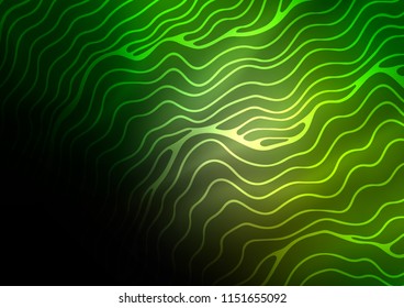 Dark Green vector template with abstract lines. Colorful abstract illustration with gradient lines. Marble style for your business design.