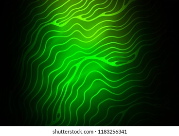 Dark Green vector template with abstract lines. A completely new color illustration in marble style. A completely new marble design for your business.