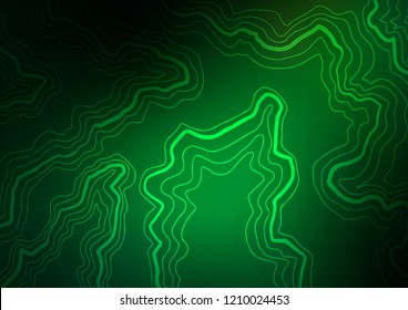 Dark Green vector template with abstract lines. Brand new colored illustration in marble style with gradient. A completely new marble design for your business.