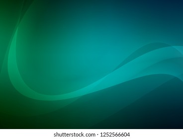 Dark Green vector template with abstract lines. A completely new color illustration in marble style. Textured wave pattern for backgrounds.