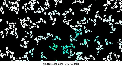 Dark green vector template with abstract forms. Colorful abstract forms with gradient in simple style. Smart design for your business.