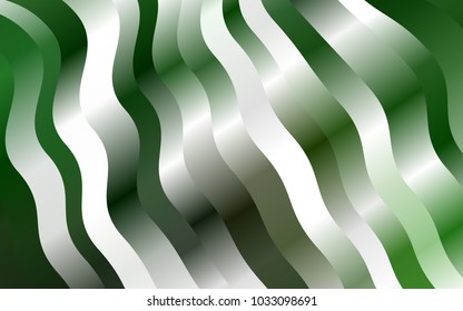 Dark Green vector template with bent lines. An elegant bright illustration with gradient. Marble style for your business design.